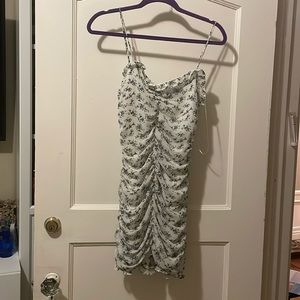 Cute floral dress white & purple